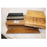 OAK CASH REGISTER DRAWER, UNDER THE COUNTER BOX