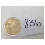 2016 1 OZ SILVER GOLD PLATED