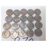 20 PC KENNEDY HALF DOLLARS ALL 1976 BICENTENNIAL