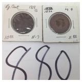 1818 & 1836 LARGE CENTS