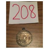 1921 US MORGAN SILVER DOLLAR WITH SILVER BEZEL