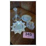4 PCS HOME DECOR...TAPER CANDLE HOLDER, CRYSTAL