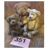 3 COLLECTIBLE TEDDY BEARS; RUSS BERRIE, TY