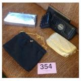 6 LADIES ITEMS, COSMETIC CASE, WALLET/CLUTCH,