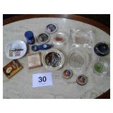 COLLECTION OF ASHTRAYS, ETC