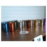 11 PC BASCAL COLORED ALUMINUM GLASSES
