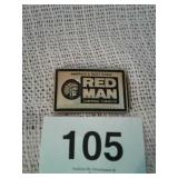 SOLID BRASS RED MAN CHEWING TOBACCO BELT BUCKLE