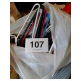 2 - 13 GAL TRASH BAGS OF HANGERS and SMALL TRASH