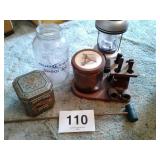 PIPE SET W TOBACCO, COFFEE BOX, BUD LIGHT SWEAR