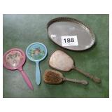 VTG BRUSH AND MIRRORS