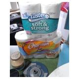 BLEACHER SEAT, NEW TOILET SEAT, NEW TOILET PAPER,