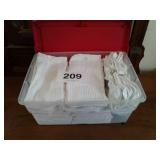 SMALL CONTAINER OF WASH RAGS