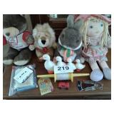 STUFFED ANIMALS AND DOLL, 8 TRACK TAPE and