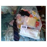 LAUNDRY BASKET OF MISC ITEMS - AIR CONDITIONER