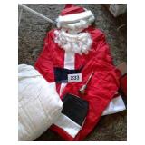 HOMEMADE SANTA SUIT - COMES W HAIR, BEARD, PILLOW