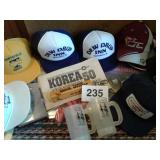 COLLECTION OF HATS, KOREA NEWSPAPER ARTICLES,