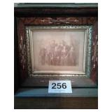 ANTIQUE PICTURE IN SHADOW BOX STYLE FRAME