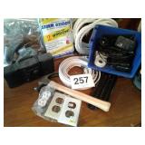 MISC ITEMS - CONAIR SHAVING KIT, BED RISERS,