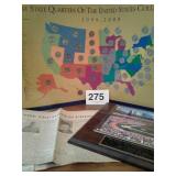 QUARTER COLLECTION, CARDINALS PLAQUE, NEWSPAPERS