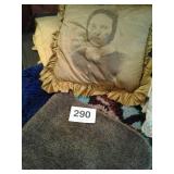 LOT OF MISC BLANKETS, SHEETS, RUGS, AND PILLOW