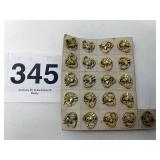 21 PC VINTAGE GULF OIL CO DONKEY LAPEL PINS ON