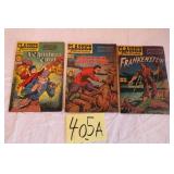 3 OLD CLASSICS ILLUSTRATED 10 CENT