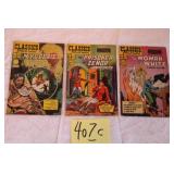 3 OLD CLASSICS ILLUSTRATED 10 CENT