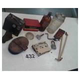 HORSE BRUSH, OLD BOTTLES;ETC