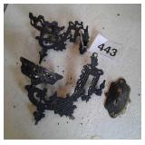 CAST IRON OIL LAMP WALL HOLDERS