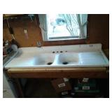 old cast iron porcelain sink