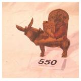 old wood donkey cigarette dispenser