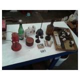 THERMOMETER, POP BOTTLE, OIL CAN, LANTERN, ETC