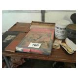 VINTAGE FOOT-WARMER, OLD EYE GLASSES, ETC