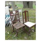 OLD WOOD CHAIRS