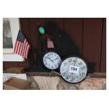 THERMOMETER, CLOCK, FALLEN SOLDIER, ETC