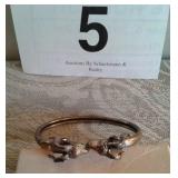 925 STERLING RAM HEAD BANGLE BRACELET
