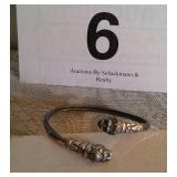 925 STERLING SNAKE HEAD BANGLE BRACELET