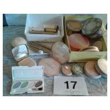 VTG. MAKEUP CONTAINERS, COMPACTS, SOME NEW...