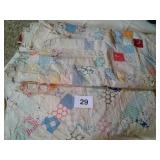 2 -  VINTAGE QUILTS, TORN & STAINED