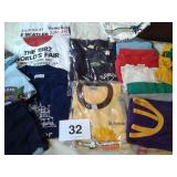 BASKET OF SOUVENIR T-SHIRTS