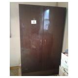METAL WARDROBE, LOCKING, 72 X 42 X 21"
