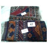 2 - ORIENTAL COLORFUL TAPESTRY RUGS..41X24", 51X30