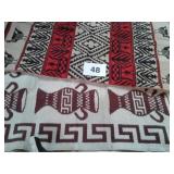 2 - ORIENTAL COLORFUL TAPESTRY RUGS..25X42, 50X24"