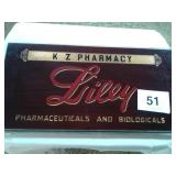 GLASS ADVERTISEMENT 24X12"..DOOR, WINDOW INSERT