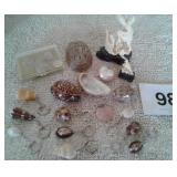 SHELL KEYCHAINS, MAGNETS, BONE/IVORY FIGURES