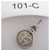 STERLING SILVER GREEK, ROMAN COIN PENDANT..14.5 GR