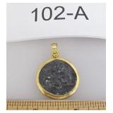 GOLD ANCIENT GREEK, ROMAN COIN PENDANT..11.5 GR