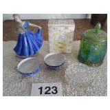 CARNIVAL CANDY JAR, MUSICAL LADY, ENESCO FIGURE