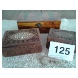 B&L GOLD FILLED GLASSES, 3 WOOD BOXES