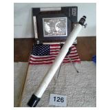 ATLAS PICTURE, FLAGS, TASCO TELESCOPE